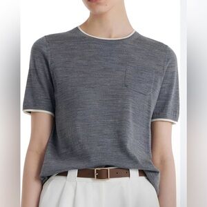 Goelia Lightweight Wool Short Sleeve Pocket Tee